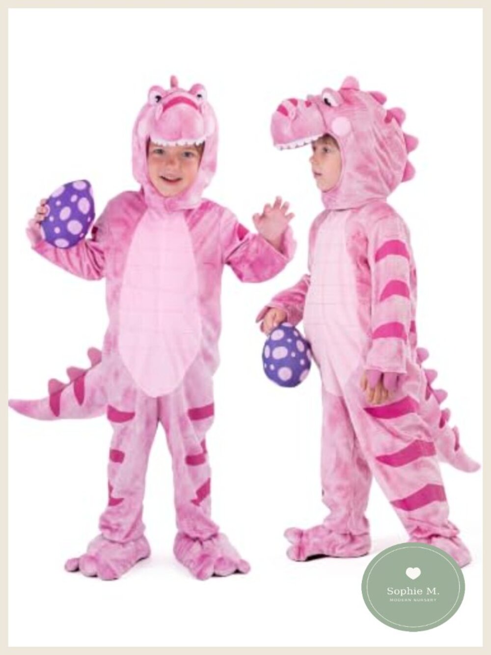 Unisex T.Rex Halloween Costume with Hood and Tail for Kids Toddler